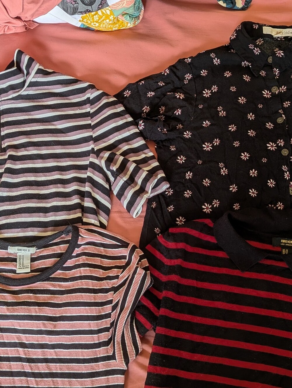 Four Women's Striped Cropped Shirts Forever 21 Wild Fable -small/Medium